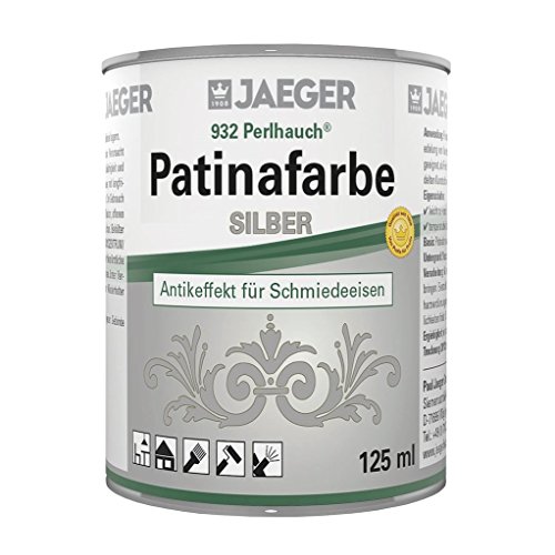 Perlhauch Patinafarbe zum Patinieren von Kunstschmiedearbeiten 125 ml (silber) von Jaeger