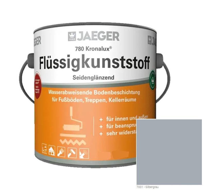 Jaegerlacke Acryl-Flüssigkunststoff Kronalux 1K-Bodenbeschichtung 780 sehr widerstandsfähig, lufttrocknend, einfache Verarbeitung von Jaegerlacke
