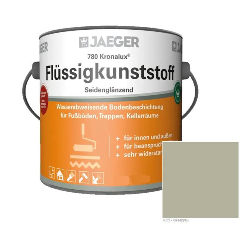 Jaegerlacke Acryl-Flüssigkunststoff Kronalux 1K-Bodenbeschichtung 780 sehr widerstandsfähig, lufttrocknend, einfache Verarbeitung von Jaegerlacke
