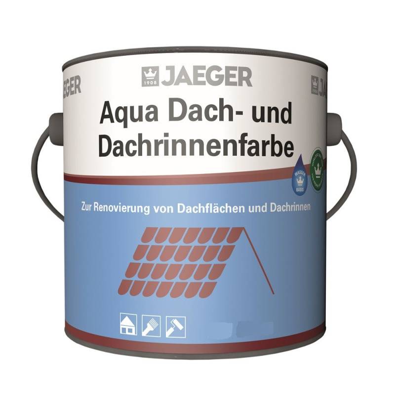 Jaegerlacke Dachfarbe Aqua Dach- und Dachrinnenfarbe 626 für den gesamten Dachbereich, Zur Renovierung von Dachrinnen und verwitterten Dachflächen. von Jaegerlacke