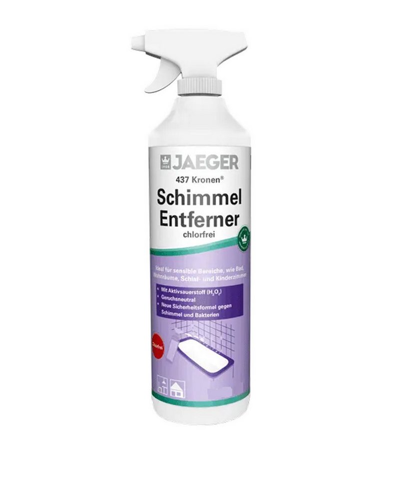 Jaegerlacke Kronen Schimmel-Entferner 437 chlorfrei, geruchsneutral Schimmelentferner (Chlorfrei - entfernt Schimmel, Moos und Algen) von Jaegerlacke