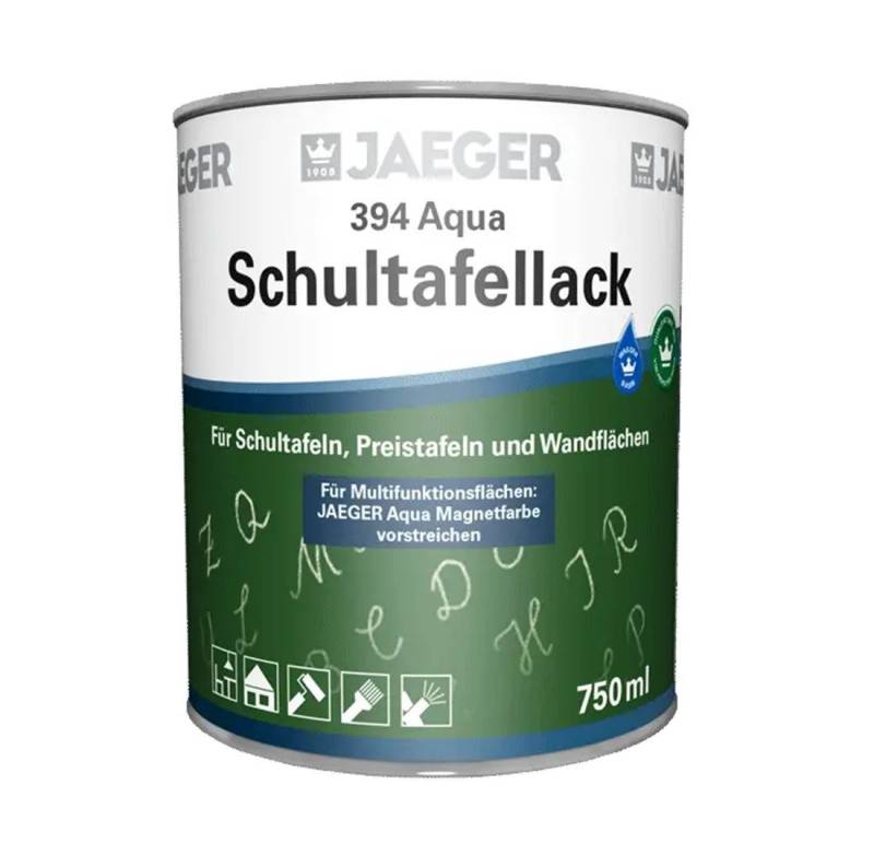 Jaegerlacke Lack 394 Aqua Schultafellack matte Tafelfarbe, für Tischtennisplatten geeignet, wasserverdünnbar von Jaegerlacke