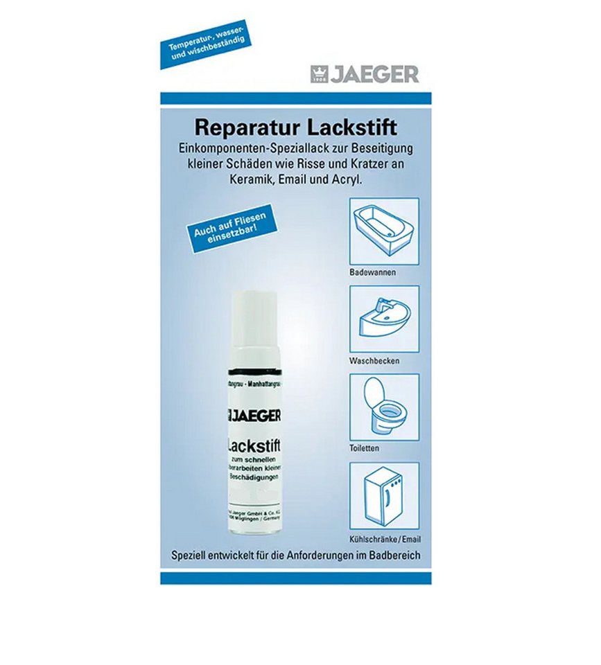 Jaegerlacke Lack 894 Reparaturlack Lackstift für Keramik, Acryl, Emaille, Fliesen, verbrauchsfertig, 12ml Jaegerlacke Lack 894 Reparaturlack Lackstift für Keramik, Acryl, Emaille, Fliesen, verbrauchsfertig, 12ml von Jaegerlacke