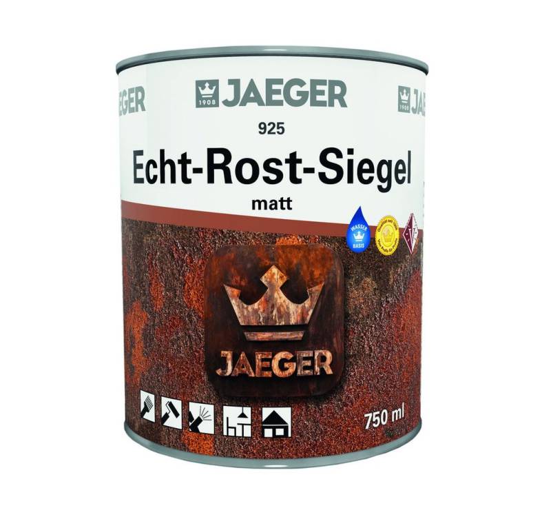 Jaegerlacke Lack 925 Echt-Rost Siegel, farblose Versiegelung 750 ml von Jaegerlacke