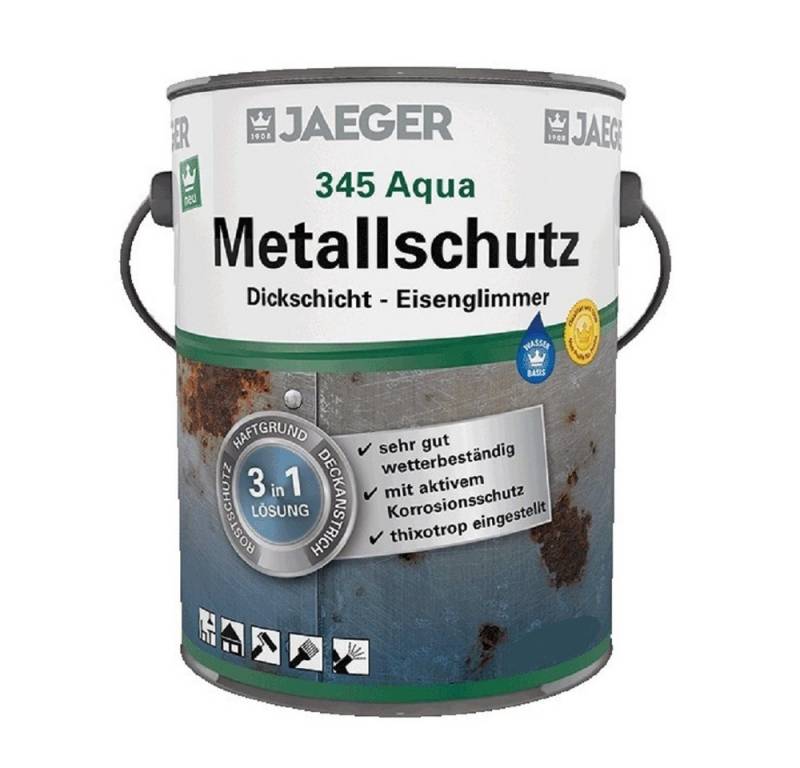 Jaegerlacke Metallschutzlack 345 Dickschicht 3in1 mit Eisenglimmer 750 ml, matt von Jaegerlacke
