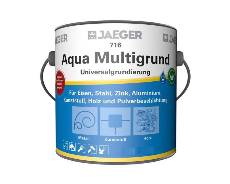 Jaegerlacke Rostschutzgrundierung Aqua Multigrund 716 Universalgrundierung weiss, 750 ml von Jaegerlacke