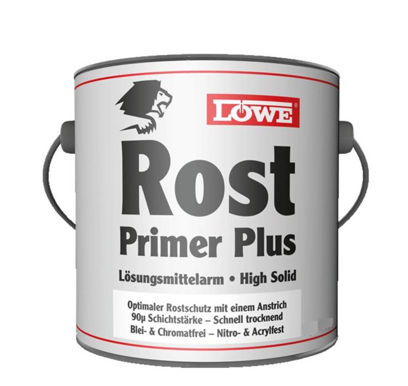 Jaegerlacke Rostschutzgrundierung LÖWE Rost-Primer Plus 563 Dickschichtrostschutz 2in1, Füller und Grundierung, lösemittelarm, optimaler Rostschutz von Jaegerlacke