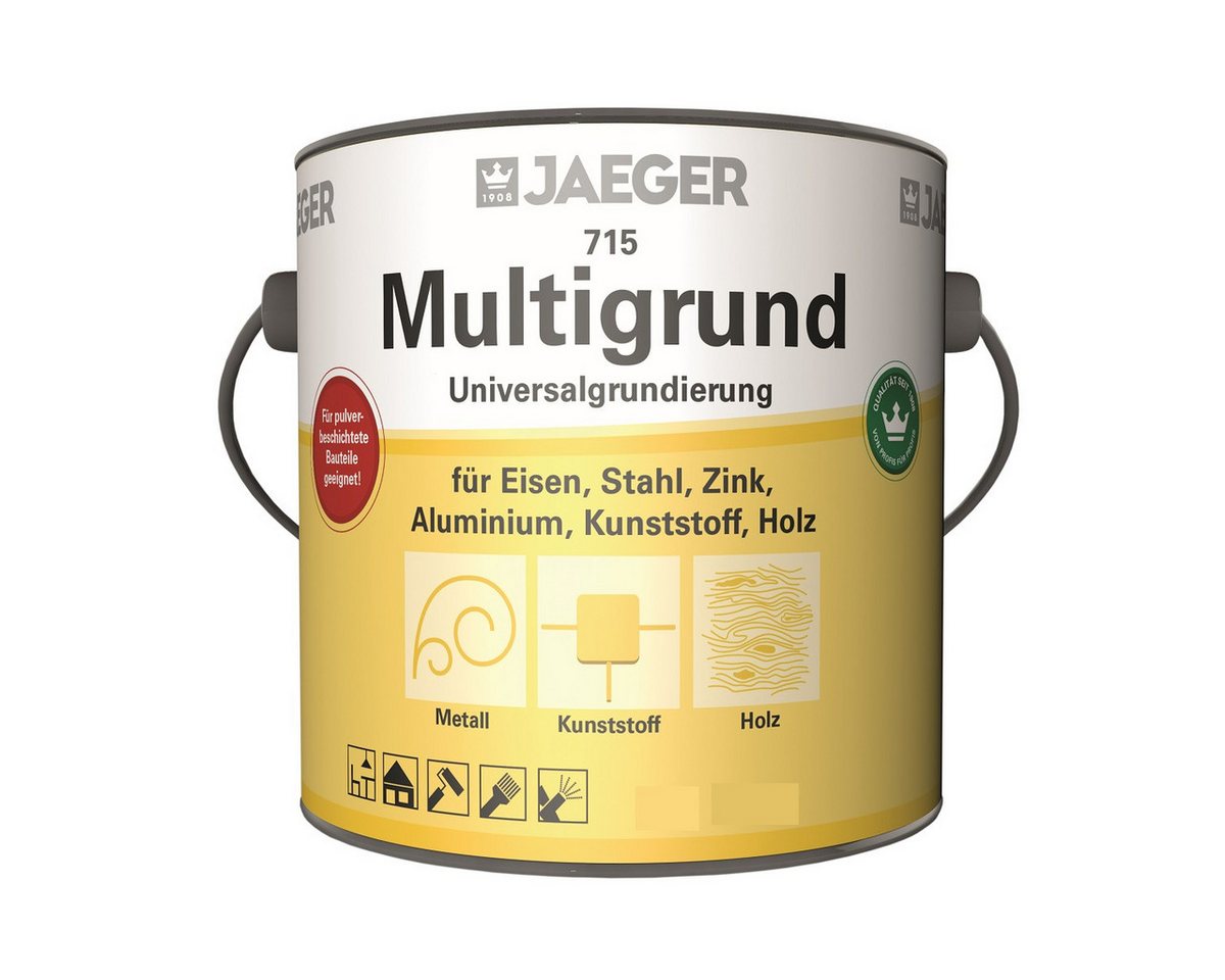 Jaegerlacke Universalgrundierung 715 Multigrund mit Rostschutz, für Metall, Kunststoff, Holz Jaegerlacke Universalgrundierung 715 Multigrund mit Rostschutz, für Metall, Kunststoff, Holz von Jaegerlacke