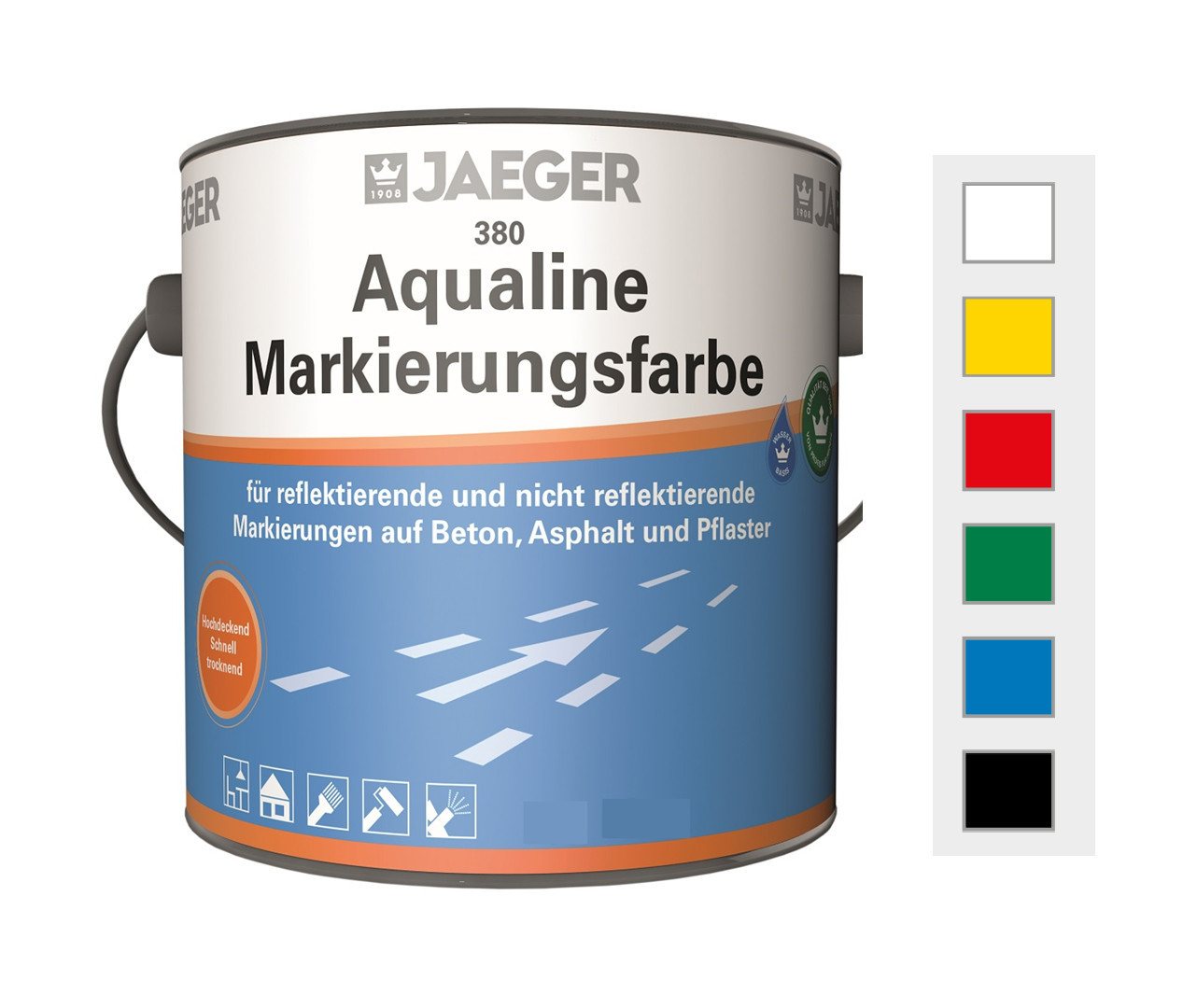 Jaegerlacke Lack Aqualine Markierungsfarbe 380 auf Beton, Asphalt, Pflaster, 750 ml, wasserverdünnbar Jaegerlacke Lack Aqualine Markierungsfarbe 380 auf Beton, Asphalt, Pflaster, 750 ml, wasserverdünnbar von Jaegerlacke