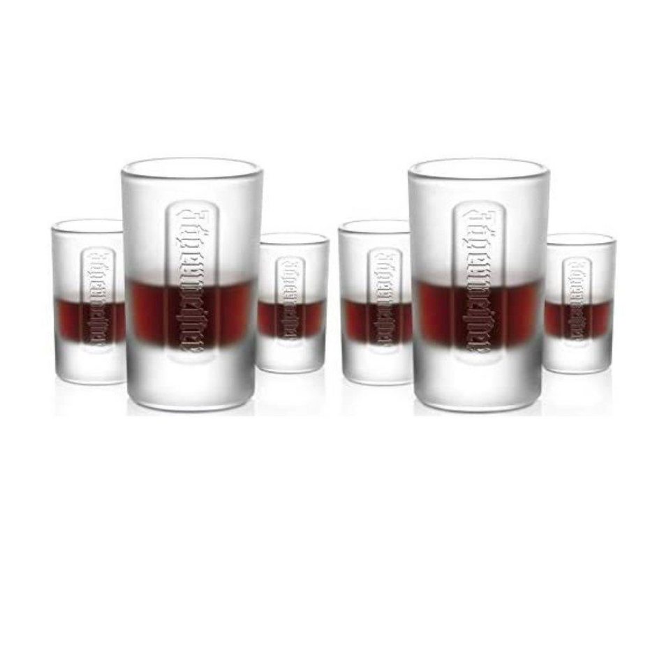 Jägermeister Schnapsglas Frosted Club Shotgläser 6Stk - Shot Gläser 4cl, Schnapsglas Shotglas, Glas, Vodka, Tequila, ideal für Gastronomie, Club, Bar, Party, Karneval von Jägermeister