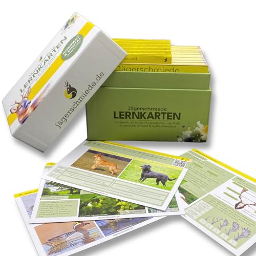 Jägerschmiede Lernkarten: Erfolgreich die Jagdprüfung bestehen & sicher zum Jagdschein - Das Buch neu gedacht; kompakt & digital unterstützt [Standardwerk] von Jägerschmiede