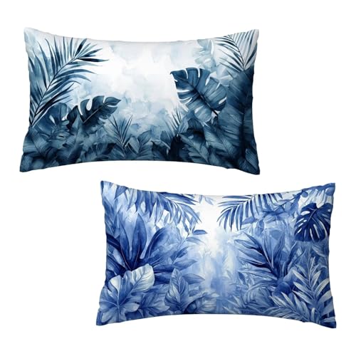 Kissenbezug 30x50 cm Anlage Kissenbezüge Lila 2er Set, Samt Kopfkissenbezug Sofakissen Dekorative Rechteck Kissenhüllen mit Unsichtbarem Reißverschluss Design Deko Wohnzimmer Geschenke für Frauen X-7 von Jaeixouu
