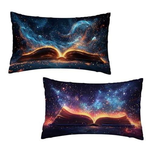 Kissenbezug 30x50 cm Hell Kissenbezüge Modern 2er Set, Samt Kopfkissenbezug Sofakissen Dekorative Rechteck Kissenhüllen mit Unsichtbarem Reißverschluss Design Deko Wohnzimmer Geschenke für Frauen A-0 von Jaeixouu