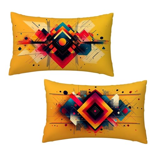 Kissenbezug 40 x 80 cm Verbrannt Kissenbezüge Geometrie 2er Set, Samt Kopfkissenbezug Sofakissen Dekorative Rechteck Kissenhüllen mit Unsichtbarem Reißverschluss Design Deko Geschenke für Frauen G-6 Kissenbezug 40 x 80 cm Verbrannt Kissenbezüge Geometrie 2er Set, Samt Kopfkissenbezug Sofakissen Dekorative Rechteck Kissenhüllen mit Unsichtbarem Reißverschluss Design Deko Geschenke für Frauen G-6 von Jaeixouu