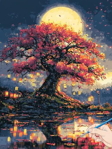 Malen Nach Zahlen Erwachsene Baum Malen Nach Zahlen Kinder ab 10 Mond Set Basteln Erwachsene DIY Paint by Numbers Adult Acrylfarbe Ölgemälde Bastelset Herbstdeko Geschenke Deko Wohnzimmer 30x40cm G-66 Malen Nach Zahlen Erwachsene Baum Malen Nach Zahlen Kinder ab 10 Mond Set Basteln Erwachsene DIY Paint by Numbers Adult Acrylfarbe Ölgemälde Bastelset Herbstdeko Geschenke Deko Wohnzimmer 30x40cm G-66 von Jaeixouu