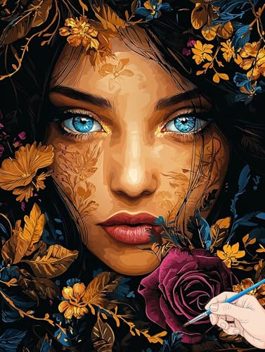 Malen Nach Zahlen Erwachsene Blumen Malen Nach Zahlen Frau DIY Set Ewachsene Paint by Numbers Adult mit Pinseln und Acrylfarbe Handgemalt Ölgemälde Kit Geschenke für Frauen Halloween Deko 60x80cm G-75 Malen Nach Zahlen Erwachsene Blumen Malen Nach Zahlen Frau DIY Set Ewachsene Paint by Numbers Adult mit Pinseln und Acrylfarbe Handgemalt Ölgemälde Kit Geschenke für Frauen Halloween Deko 60x80cm G-75 von Jaeixouu