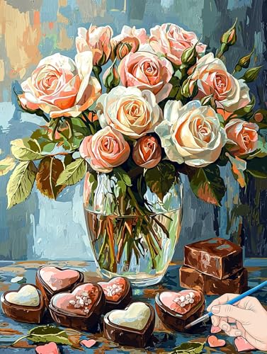 Malen Nach Zahlen Erwachsene Blumen Malen Nach Zahlen Kinder ab 10 Rose Set Basteln Erwachsene DIY Paint by Numbers Adult Acrylfarbe Ölgemälde Bastelset für Geschenke Deko Wohnzimmer 70x90cm H-67 Malen Nach Zahlen Erwachsene Blumen Malen Nach Zahlen Kinder ab 10 Rose Set Basteln Erwachsene DIY Paint by Numbers Adult Acrylfarbe Ölgemälde Bastelset für Geschenke Deko Wohnzimmer 70x90cm H-67 von Jaeixouu