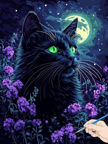 Malen Nach Zahlen Erwachsene Katze Malen Nach Zahlen Blumen DIY Set Ewachsene Paint by Numbers Adult mit Pinseln und Acrylfarbe Handgemalt Ölgemälde Geschenke für Frauen Halloween Deko 40x50cm I-83 Malen Nach Zahlen Erwachsene Katze Malen Nach Zahlen Blumen DIY Set Ewachsene Paint by Numbers Adult mit Pinseln und Acrylfarbe Handgemalt Ölgemälde Geschenke für Frauen Halloween Deko 40x50cm I-83 von Jaeixouu