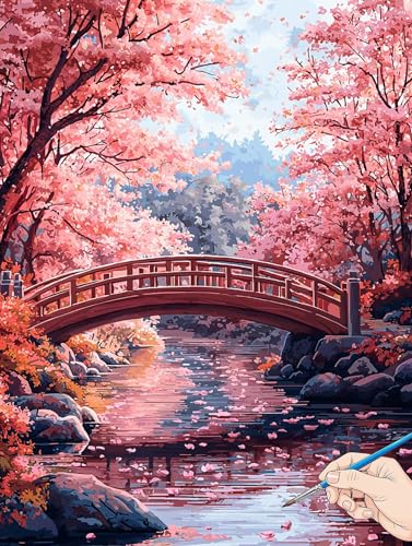 Malen Nach Zahlen Erwachsene Landschaft Malen Nach Zahlen Brücke DIY Set Ewachsene Paint by Numbers Adult mit Pinseln und Acrylfarbe Handgemalt Ölgemälde Kit für Geschenke für Frauen Deko 40x50cm H-76 Malen Nach Zahlen Erwachsene Landschaft Malen Nach Zahlen Brücke DIY Set Ewachsene Paint by Numbers Adult mit Pinseln und Acrylfarbe Handgemalt Ölgemälde Kit für Geschenke für Frauen Deko 40x50cm H-76 von Jaeixouu