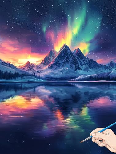 Malen Nach Zahlen Erwachsene Landschaft Malen Nach Zahlen Kinder ab 10 Aurora Set Basteln Erwachsene DIY Paint by Numbers Adult Acrylfarbe Ölgemälde Bastelset Geschenke Deko Wohnzimmer 40x50cm J-63 Malen Nach Zahlen Erwachsene Landschaft Malen Nach Zahlen Kinder ab 10 Aurora Set Basteln Erwachsene DIY Paint by Numbers Adult Acrylfarbe Ölgemälde Bastelset Geschenke Deko Wohnzimmer 40x50cm J-63 von Jaeixouu