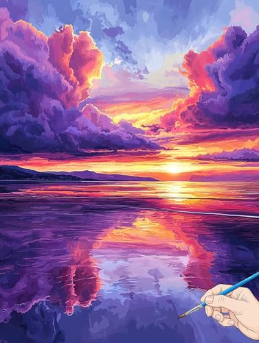 Malen Nach Zahlen Erwachsene Landschaft Malen Nach Zahlen Meer DIY Set Ewachsene Paint by Numbers Adult mit Pinseln und Acrylfarbe Handgemalt Ölgemälde Kit für Geschenke für Frauen Deko 50x70cm H-62 Malen Nach Zahlen Erwachsene Landschaft Malen Nach Zahlen Meer DIY Set Ewachsene Paint by Numbers Adult mit Pinseln und Acrylfarbe Handgemalt Ölgemälde Kit für Geschenke für Frauen Deko 50x70cm H-62 von Jaeixouu