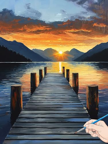 Malen Nach Zahlen Erwachsene Landschaft Malen Nach Zahlen Pier DIY Set Ewachsene Paint by Numbers Adult mit Pinseln und Acrylfarbe Handgemalt Ölgemälde Kit für Geschenke für Frauen Deko 70x90cm H-72 Malen Nach Zahlen Erwachsene Landschaft Malen Nach Zahlen Pier DIY Set Ewachsene Paint by Numbers Adult mit Pinseln und Acrylfarbe Handgemalt Ölgemälde Kit für Geschenke für Frauen Deko 70x90cm H-72 von Jaeixouu