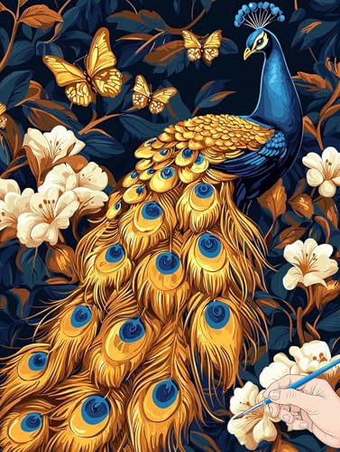 Malen Nach Zahlen Erwachsene Pfau Malen Nach Zahlen Blumen DIY Set Ewachsene Paint by Numbers Adult mit Pinseln und Acrylfarbe Handgemalt Ölgemälde Kit Geschenke für Frauen Halloween Deko 70x90cm B-70 Malen Nach Zahlen Erwachsene Pfau Malen Nach Zahlen Blumen DIY Set Ewachsene Paint by Numbers Adult mit Pinseln und Acrylfarbe Handgemalt Ölgemälde Kit Geschenke für Frauen Halloween Deko 70x90cm B-70 von Jaeixouu