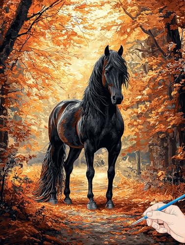 Malen Nach Zahlen Erwachsene Pferde Malen Nach Zahlen Kinder ab 10 Wald Set Basteln Erwachsene DIY Paint by Numbers Adult Acrylfarbe Ölgemälde Bastelset für Geschenke Deko Wohnzimmer 70x90cm I-18 Malen Nach Zahlen Erwachsene Pferde Malen Nach Zahlen Kinder ab 10 Wald Set Basteln Erwachsene DIY Paint by Numbers Adult Acrylfarbe Ölgemälde Bastelset für Geschenke Deko Wohnzimmer 70x90cm I-18 von Jaeixouu