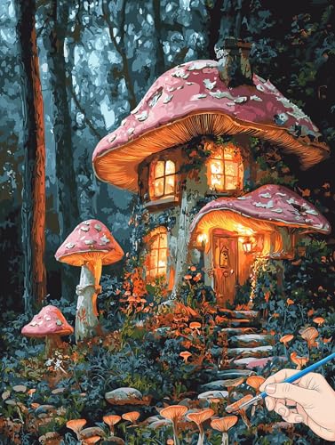 Malen Nach Zahlen Erwachsene Pilz Malen Nach Zahlen Kinder ab 10 Wald Set Basteln Erwachsene DIY Paint by Numbers Adult Acrylfarbe Ölgemälde Bastelset Herbstdeko Geschenke Deko Wohnzimmer 50x70cm G-90 Malen Nach Zahlen Erwachsene Pilz Malen Nach Zahlen Kinder ab 10 Wald Set Basteln Erwachsene DIY Paint by Numbers Adult Acrylfarbe Ölgemälde Bastelset Herbstdeko Geschenke Deko Wohnzimmer 50x70cm G-90 von Jaeixouu