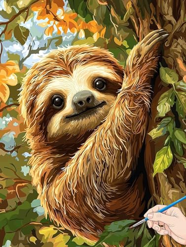 Malen Nach Zahlen Erwachsene Tiere Malen Nach Zahlen Kinder ab 10 Baum Set Basteln Erwachsene Paint by Numbers Adult Acrylfarbe Ölgemälde Bastelset Herbstdeko Geschenke Deko Wohnzimmer 40x50cm J-49 von Jaeixouu