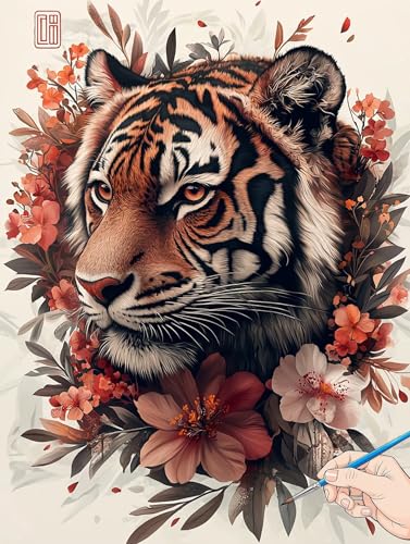 Malen Nach Zahlen Erwachsene Tiere Malen Nach Zahlen Kinder ab 10 Tiger Set Basteln Erwachsene DIY Paint by Numbers Adult Acrylfarbe Ölgemälde Bastelset für Geschenke Deko Wohnzimmer 30x40cm H-61 Malen Nach Zahlen Erwachsene Tiere Malen Nach Zahlen Kinder ab 10 Tiger Set Basteln Erwachsene DIY Paint by Numbers Adult Acrylfarbe Ölgemälde Bastelset für Geschenke Deko Wohnzimmer 30x40cm H-61 von Jaeixouu