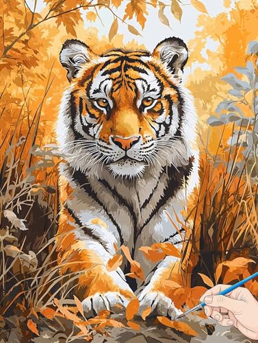 Malen Nach Zahlen Erwachsene Tiere Malen Nach Zahlen Kinder ab 10 Tiger Set Basteln Erwachsene DIY Paint by Numbers Adult Acrylfarbe Ölgemälde Bastelset für Geschenke Deko Wohnzimmer 70x90cm H-01 Malen Nach Zahlen Erwachsene Tiere Malen Nach Zahlen Kinder ab 10 Tiger Set Basteln Erwachsene DIY Paint by Numbers Adult Acrylfarbe Ölgemälde Bastelset für Geschenke Deko Wohnzimmer 70x90cm H-01 von Jaeixouu