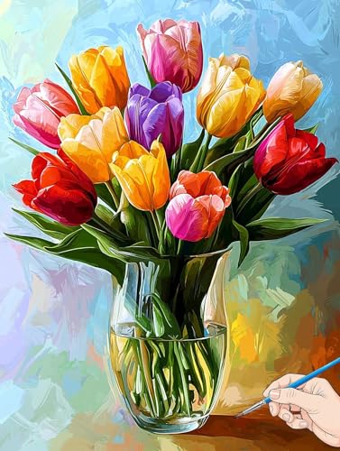 Malen Nach Zahlen Erwachsene Tulpe Malen Nach Zahlen Blumen DIY Set Ewachsene Paint by Numbers Adult mit Pinseln und Acrylfarbe Handgemalt Ölgemälde Geschenke für Frauen Halloween Deko 50x70cm A-99 Malen Nach Zahlen Erwachsene Tulpe Malen Nach Zahlen Blumen DIY Set Ewachsene Paint by Numbers Adult mit Pinseln und Acrylfarbe Handgemalt Ölgemälde Geschenke für Frauen Halloween Deko 50x70cm A-99 von Jaeixouu