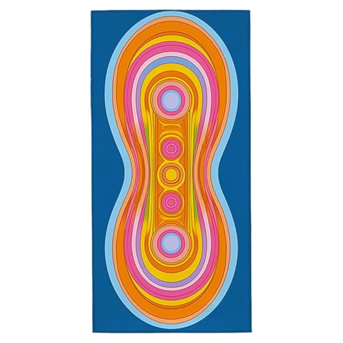 Strandtuch Abstrakt Strandtuch XXL 60x120 cm Mikrofaser Handtuch Saunahandtuch Schnelltrocknend Badetuch Fitness Handtuch Damen Herren Leicht Strandhandtuch Sandfrei für Strand Reise Urlaub F-98 von Jaeixouu