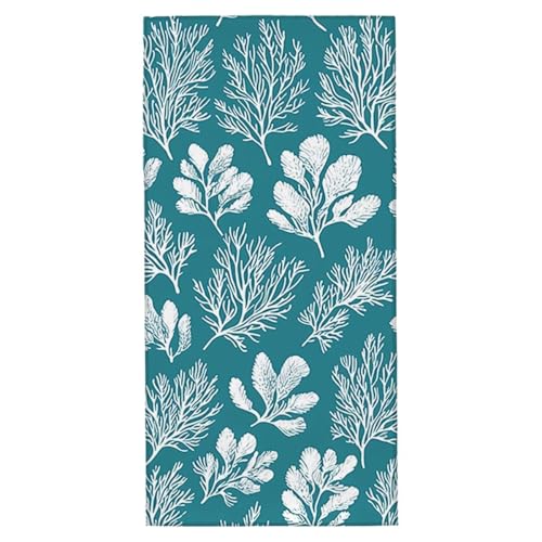 Strandtuch Blau Strandtuch XXL 90x180 cm Mikrofaser Handtuch Saunahandtuch Schnelltrocknend Badetuch Fitness Handtuch Damen Herren Leicht Weiche Strandhandtuch Sandfrei für Strand Reise Urlaub G-29 von Jaeixouu