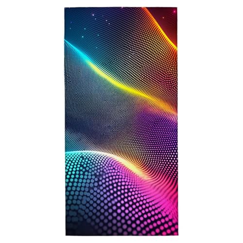 Strandtuch Hell Strandtuch XXL 100x200 cm Mikrofaser Handtuch Saunahandtuch Schnelltrocknend Badetuch Fitness Handtuch Damen Herren Leicht Weiche Strandhandtuch Sandfrei für Strand Reise Urlaub E-55 von Jaeixouu