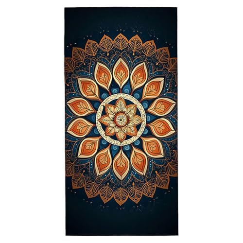 Strandtuch Mandala Strandtuch XXL 90x200 cm Mikrofaser Handtuch Saunahandtuch Schnelltrocknend Badetuch Fitness Handtuch Damen Herren Leicht Weiche Strandhandtuch Sandfrei für Strand Reise Urlaub E-49 von Jaeixouu