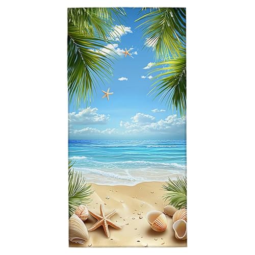 Strandtuch Meer Strandtuch XXL 100x200 cm Mikrofaser Handtuch Saunahandtuch Schnelltrocknend Badetuch Fitness Handtuch Damen Herren Leicht Weiche Strandhandtuch Sandfrei für Strand Reise Urlaub G-55 von Jaeixouu