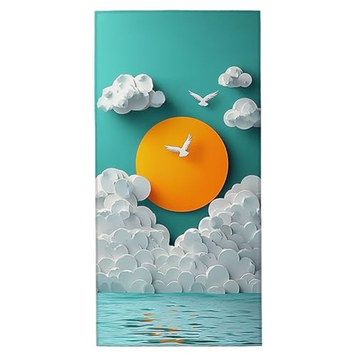 Strandtuch Modern Strandtuch XXL 80x160 cm Mikrofaser Handtuch Saunahandtuch Schnelltrocknend Badetuch Fitness Handtuch Damen Herren Leicht Weiche Strandhandtuch Sandfrei für Strand Reise Urlaub A-21 von Jaeixouu