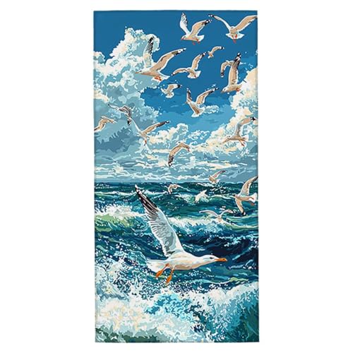 Strandtuch Möwe Strandtuch XXL 90x200 cm Mikrofaser Handtuch Saunahandtuch Schnelltrocknend Badetuch Fitness Handtuch Damen Herren Leicht Weiche Strandhandtuch Sandfrei für Strand Reise Urlaub F-10 Strandtuch Möwe Strandtuch XXL 90x200 cm Mikrofaser Handtuch Saunahandtuch Schnelltrocknend Badetuch Fitness Handtuch Damen Herren Leicht Weiche Strandhandtuch Sandfrei für Strand Reise Urlaub F-10 von Jaeixouu