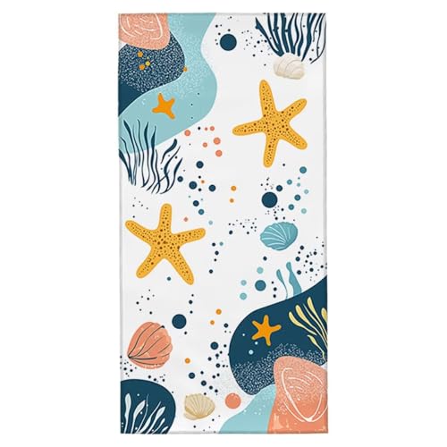 Strandtuch Niedlich Strandtuch XXL 70x140 cm Mikrofaser Handtuch Saunahandtuch Schnelltrocknend Badetuch Fitness Handtuch Damen Herren Leicht Strandhandtuch Sandfrei für Strand Reise Urlaub E-17 von Jaeixouu