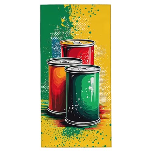 Strandtuch Retro Strandtuch XXL 70x140 cm Mikrofaser Handtuch Saunahandtuch Schnelltrocknend Badetuch Fitness Handtuch Damen Herren Leicht Weiche Strandhandtuch Sandfrei für Strand Reise Urlaub A-23 von Jaeixouu