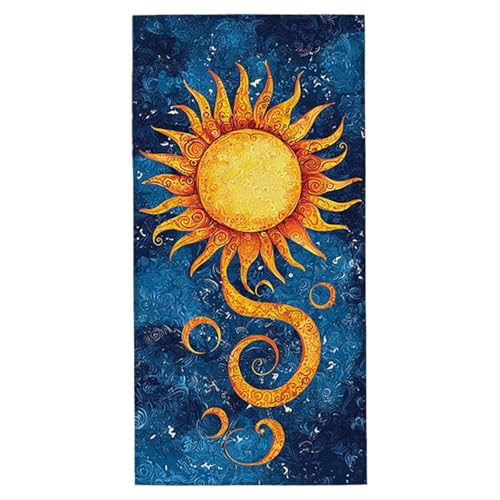 Strandtuch Retro Strandtuch XXL 80x160 cm Mikrofaser Handtuch Saunahandtuch Schnelltrocknend Badetuch Fitness Handtuch Damen Herren Leicht Weiche Strandhandtuch Sandfrei für Strand Reise Urlaub F-84 von Jaeixouu