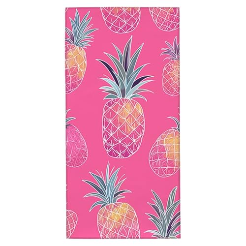 Strandtuch Rosa Strandtuch XXL 100x200 cm Mikrofaser Handtuch Saunahandtuch Schnelltrocknend Badetuch Fitness Handtuch Damen Herren Leicht Weiche Strandhandtuch Sandfrei für Strand Reise Urlaub G-49 von Jaeixouu