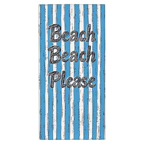 Strandtuch XXL 100x220 cm Mikrofaser Strandtuch Sporthandtuch Saunatuch Schnelltrocknend Badehandtuch Groß Leicht Strandhandtuch Sandfrei mit Aufbewahrungstasche für Strand Camping(Gestreift) H-03 von Jaeixouu