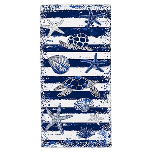 Strandtuch XXL 90x180 cm Mikrofaser Strandtuch Sporthandtuch Saunatuch Schnelltrocknend Badehandtuch Groß Leicht Strandhandtuch Sandfrei mit Aufbewahrungstasche für Strand Camping (Gestreift) G-60 von Jaeixouu