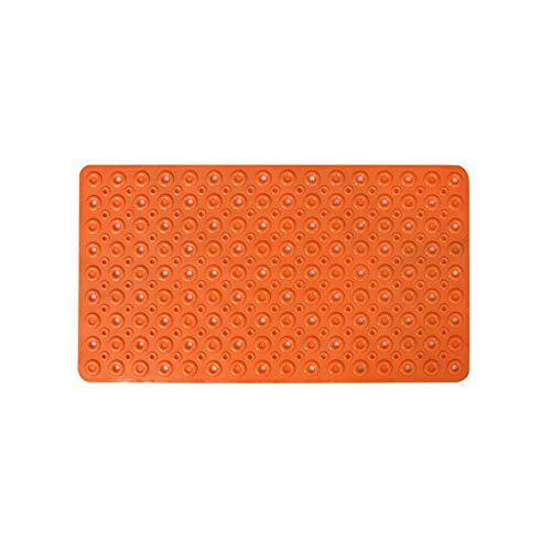 Jaeknxcg Badewannenmatten Extra Lang rutschfest Schimmelresistent Antibakteriell Maschinenwaschbar Badezimmer Extra Lang Duschmatte Mit Saugnapf 70x40CM Orange von Jaeknxcg