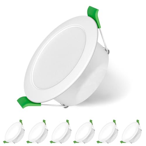 Jaenmsa Led Spots 230V, Einbaustrahler 8W 75-85mm EinbauØ, IP44, Nicht Dimmbar, Deckenspots Flach Neutralweiß 4000K für Badezimmer, Küche, Wohnzimmer, 6er Set Jaenmsa Led Spots 230V, Einbaustrahler 8W 75-85mm EinbauØ, IP44, Nicht Dimmbar, Deckenspots Flach Neutralweiß 4000K für Badezimmer, Küche, Wohnzimmer, 6er Set von Jaenmsa