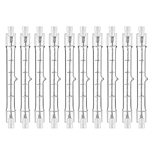 Jaenmsa R7S Halogen Leuchtmittel 118mm 200W 230V, 10er Pack Halogenstab R7S 118mm, Halogen Birne r7s Dimmbar Halogenstablampe für baustrahler, Arbeit Landschaftsbeleuchtung,Wohnzimmerleuchten von Jaenmsa