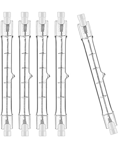 Jaenmsa R7S Halogen Leuchtmittel 78mm 100W 230V, 5er Pack Halogenstab R7S 78mm, Halogen Birne r7s Dimmbar Halogenstablampe für baustrahler, Arbeit Landschaftsbeleuchtung,Wohnzimmerleuchten von Jaenmsa